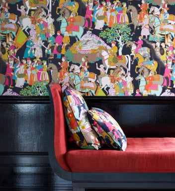 Dara Nursery Room Wallpaper - Black