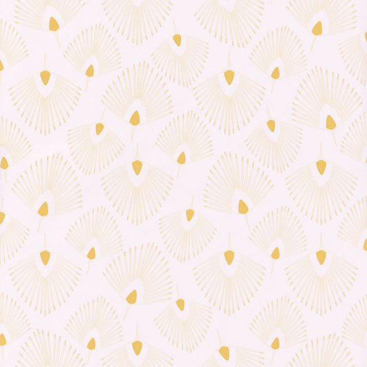 Jungle Eventails Nursery Wallpaper - Pink