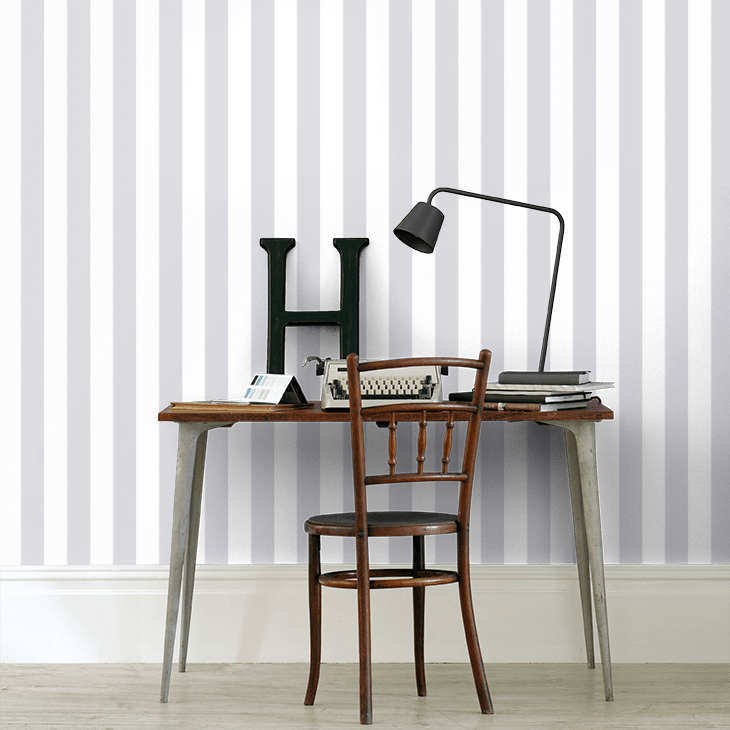 Stripe Nursery Room Wallpaper 5 - Silver
