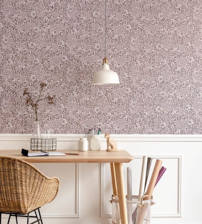 Free Spirit Nursery Room Wallpaper - Pink