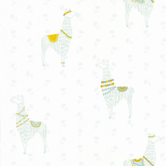 Lamaste Nursery Wallpaper - Green