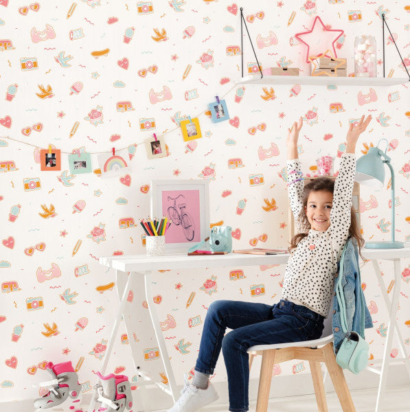 Pin's Me Nursery Room Wallpaper - Yellow