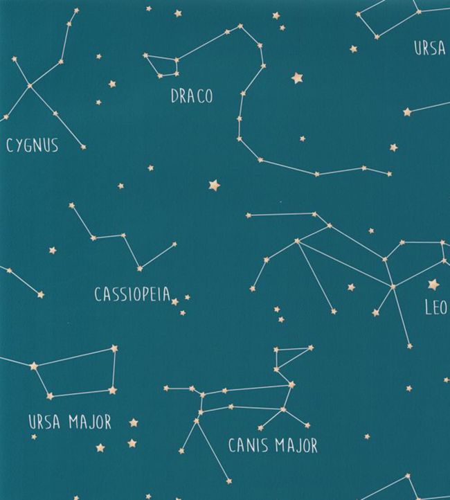 Constellations Nursery Wallpaper - Blue