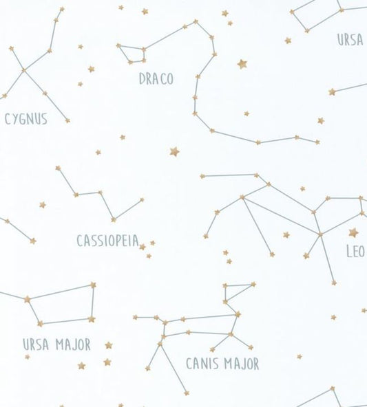 Constellations Nursery Wallpaper - Teal