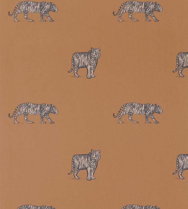 Eye Of The Tiger Nursery Wallpaper - Brown
