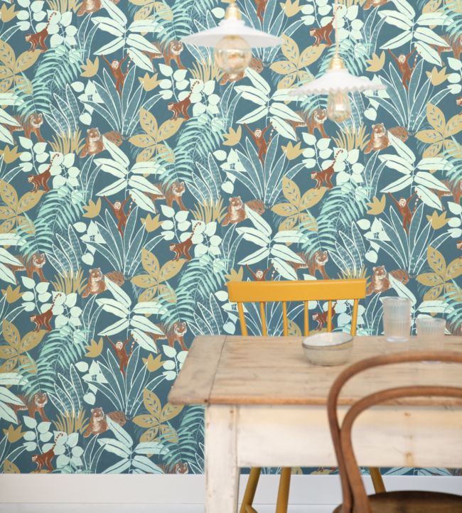Aventure Nursery Room Wallpaper 2 - Blue