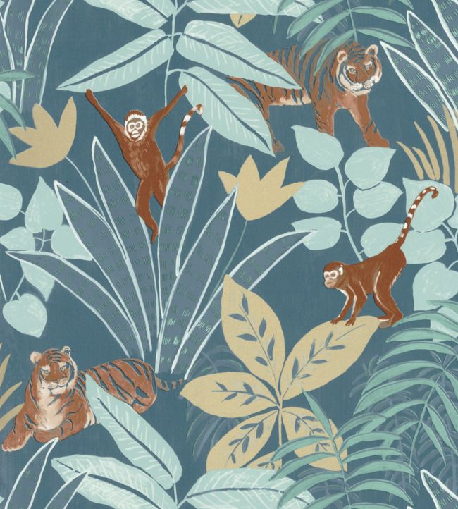 Aventure Nursery Wallpaper - Blue