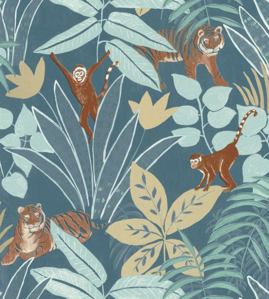 Aventure Nursery Wallpaper - Blue
