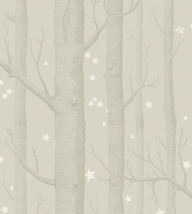 Woods & Stars Nursery Wallpaper - Cream