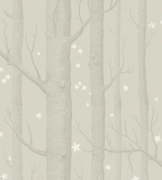 Woods & Stars Nursery Wallpaper - Cream