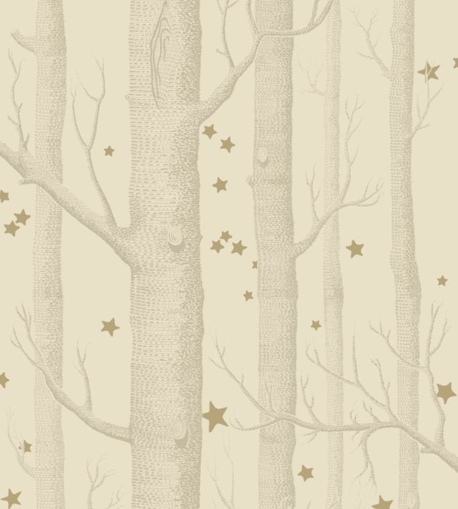 Woods & Stars Nursery Wallpaper - Pink