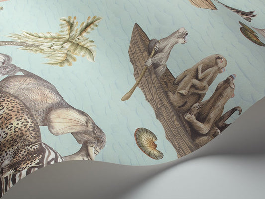 Zambezi Nursery Room Wallpaper - Blue