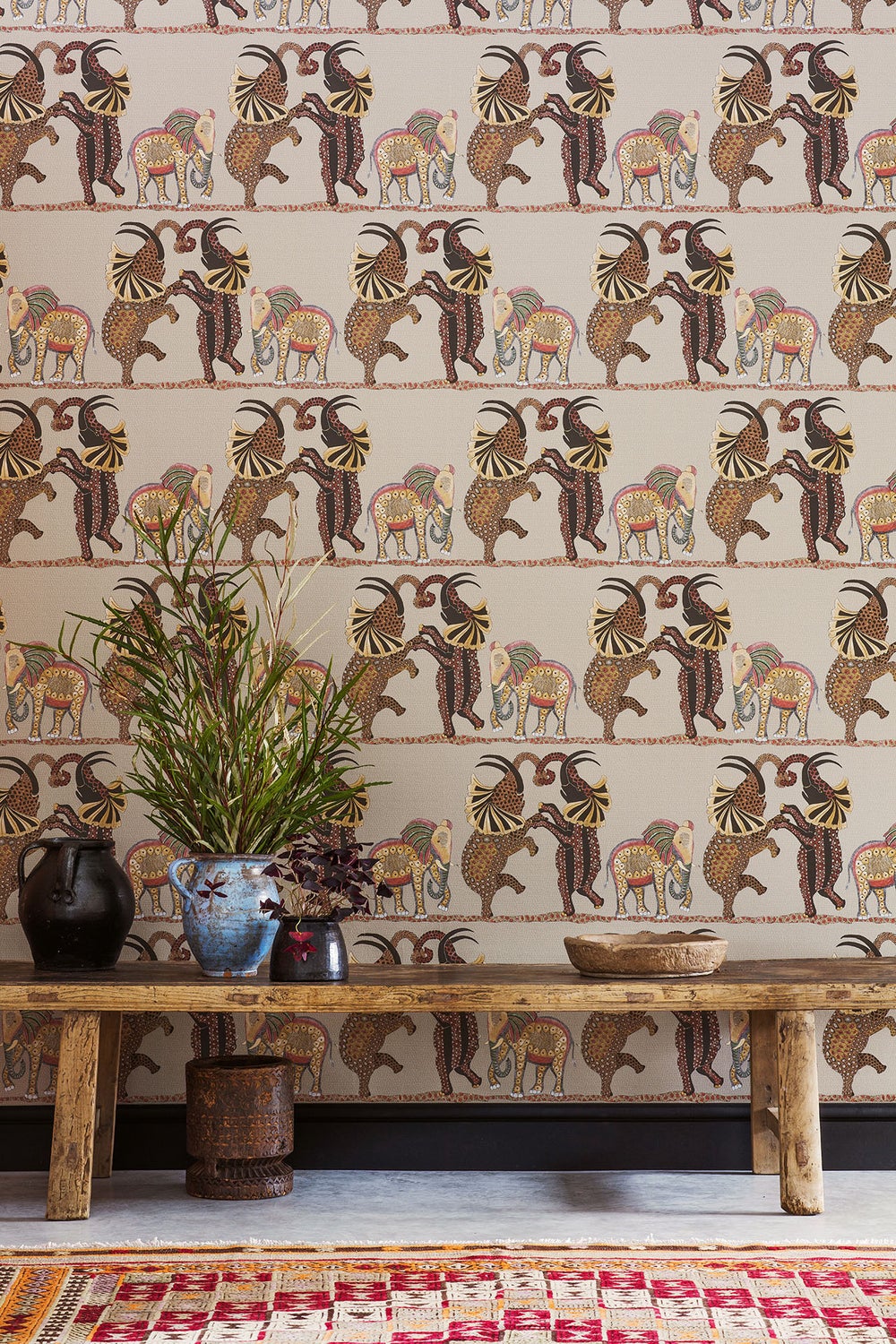 Safari Dance Nursery Room Wallpaper 2 - Purple