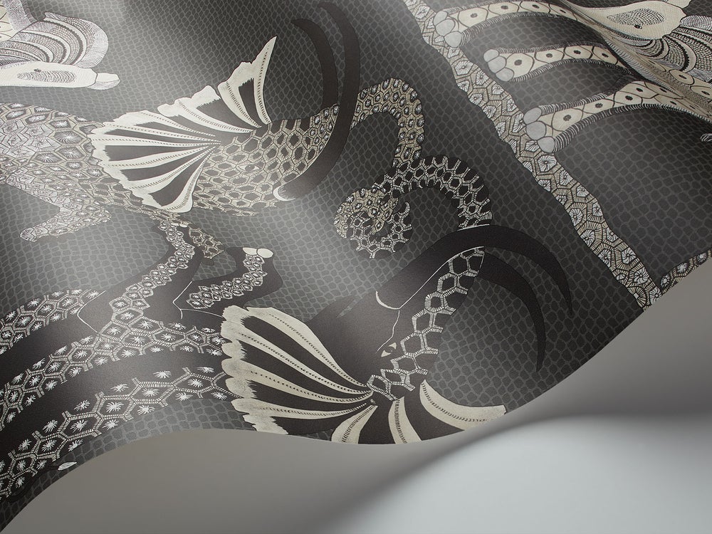Safari Dance Nursery Room Wallpaper - Gray