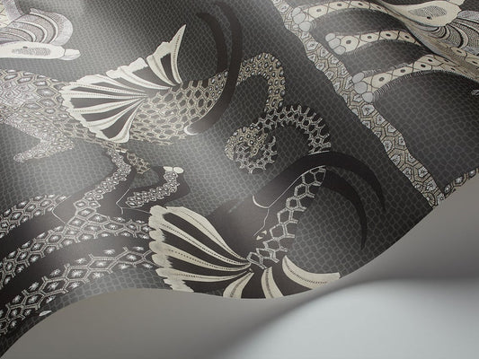 Safari Dance Nursery Room Wallpaper - Gray