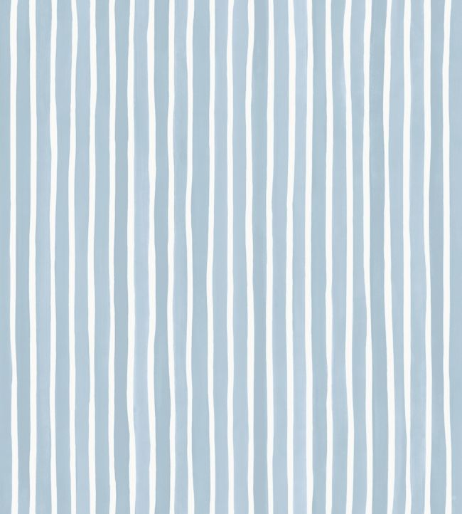 Croquet Stripe Nursery Wallpaper - Blue