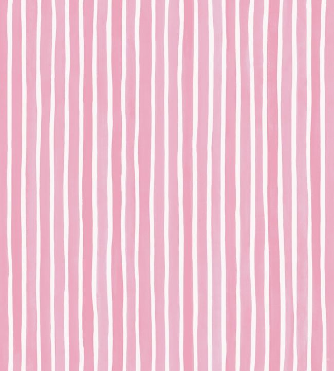 Croquet Stripe Nursery Wallpaper - Pink
