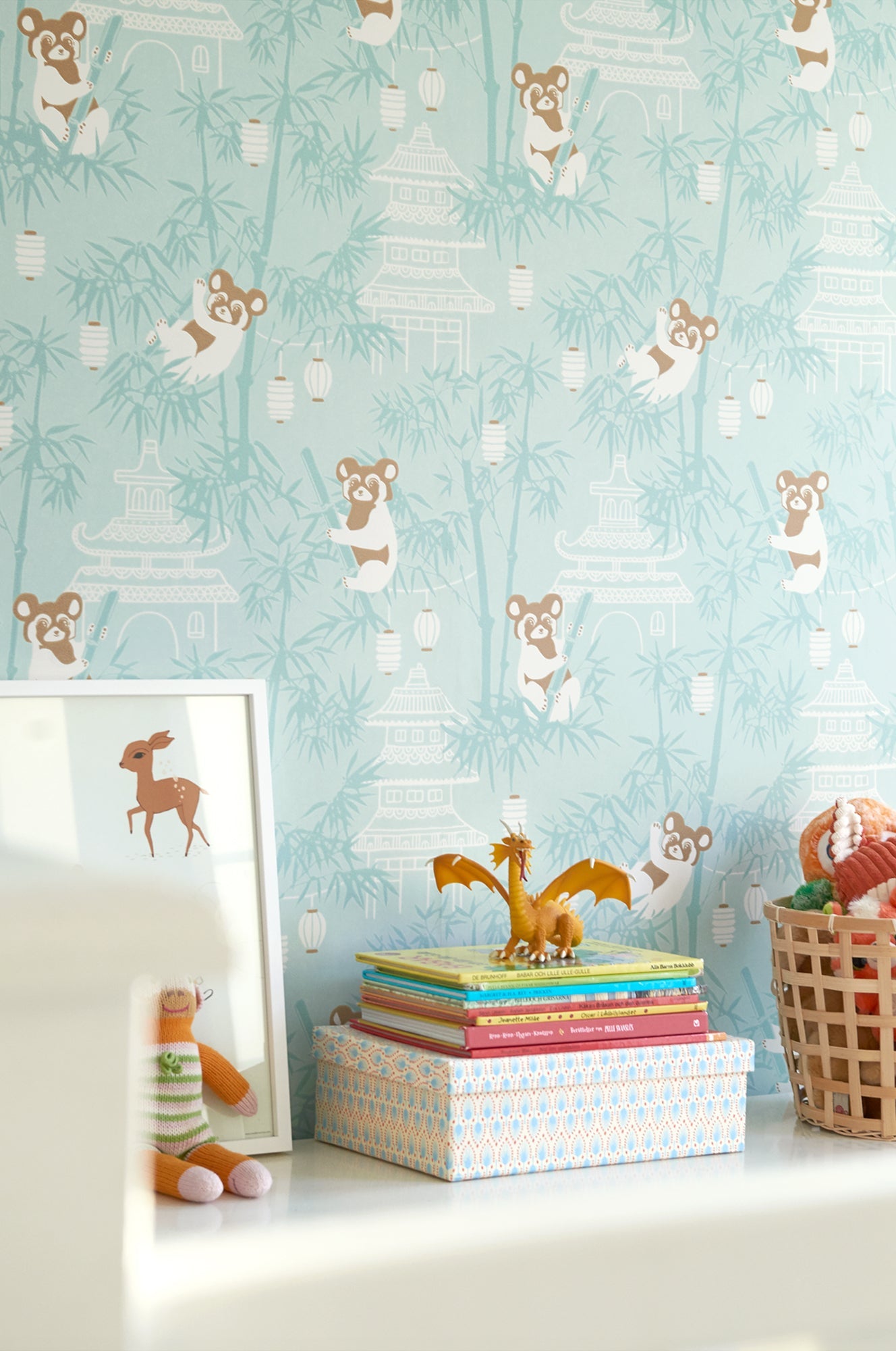 Bambu Turquoise Wallpaper - Majvillan