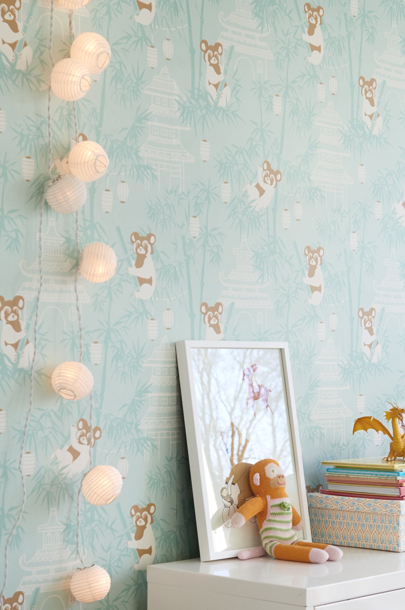 Bambu Turquoise Wallpaper - Majvillan