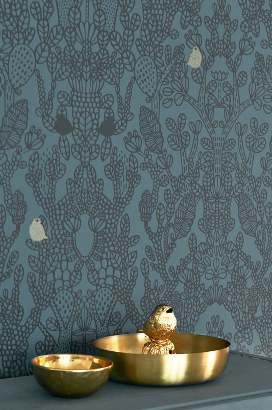 Amelie Petrol Wallpaper - Majvillan