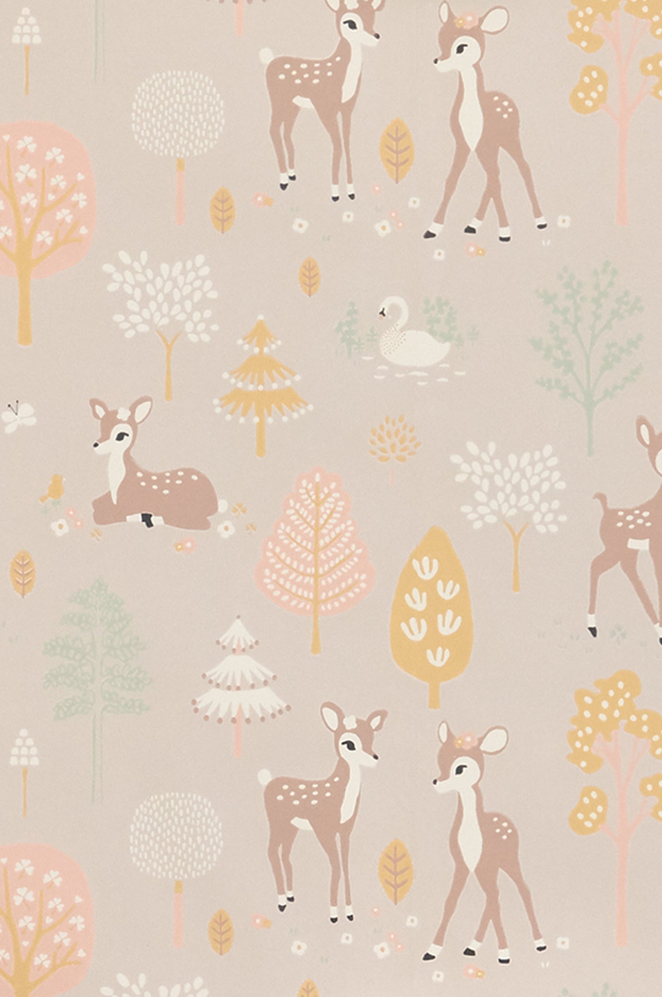 Golden Woods Dusty Lilac Wallpaper - Majvillan