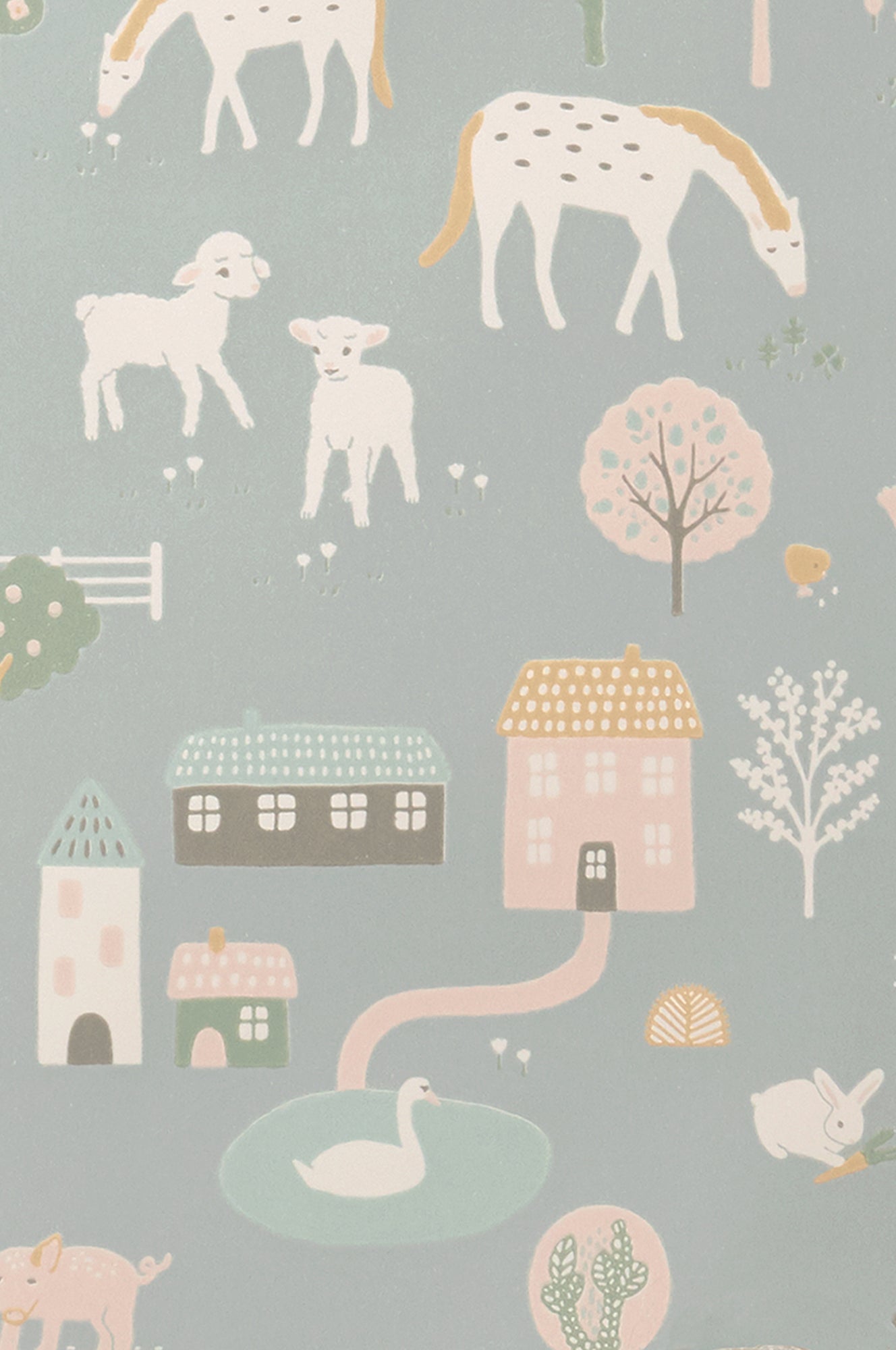 My Farm Stone Blue Wallpaper - Majvillan