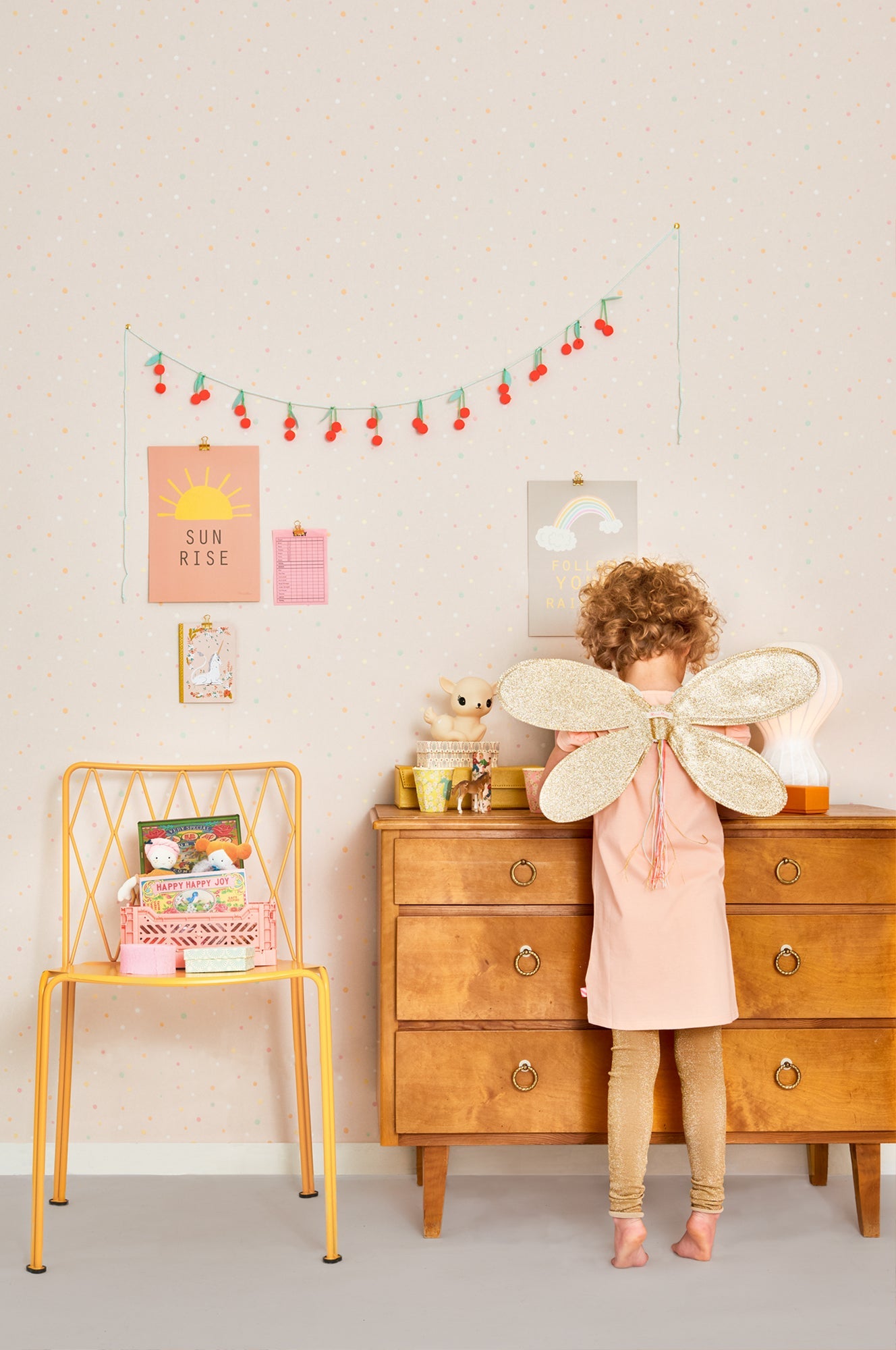 Stardust Lovely Pastel Pink Wallpaper - Majvillan