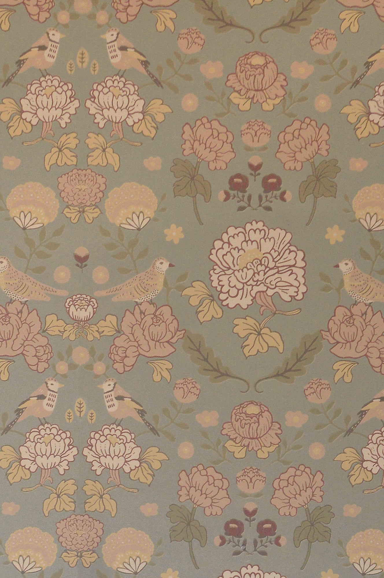 June Saga Green Wallpaper - Majvillan