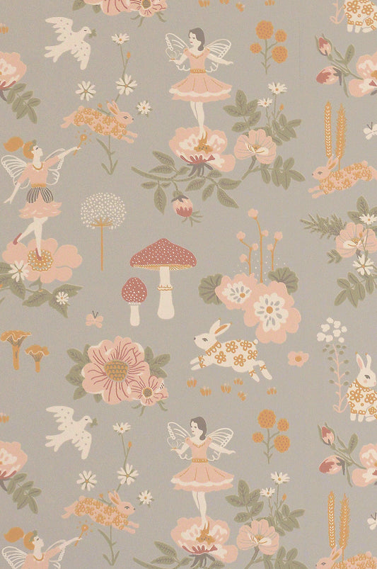 Old Garden Gentle Blue Wallpaper - Majvillan