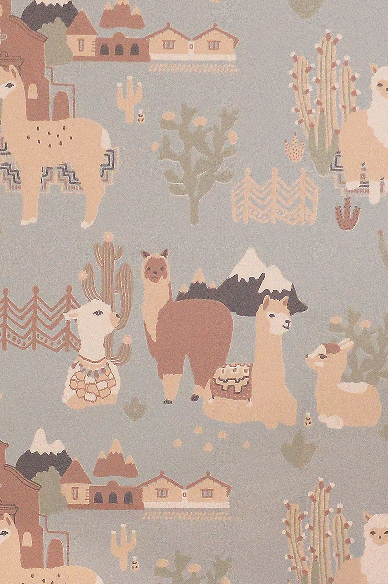 Lama Village Afternoon Blue Wallpaper - Majvillan