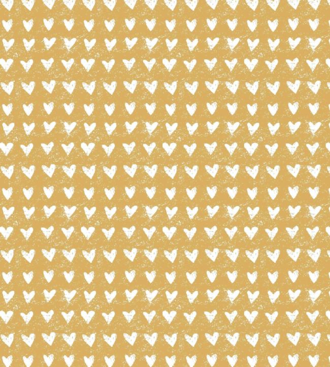 Hearts Nursery Fabric - Sand