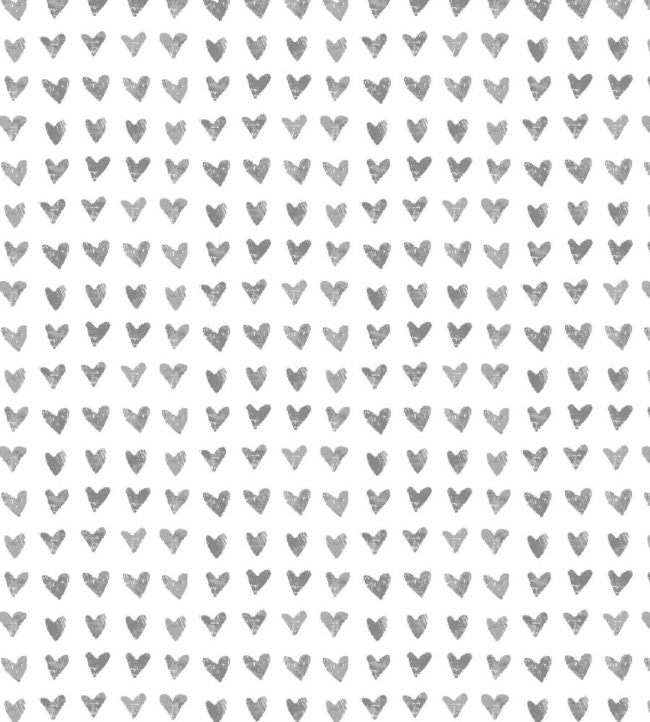 Hearts Nursery Fabric - Blue