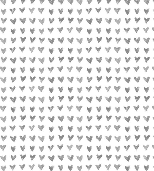 Hearts Nursery Fabric - Blue