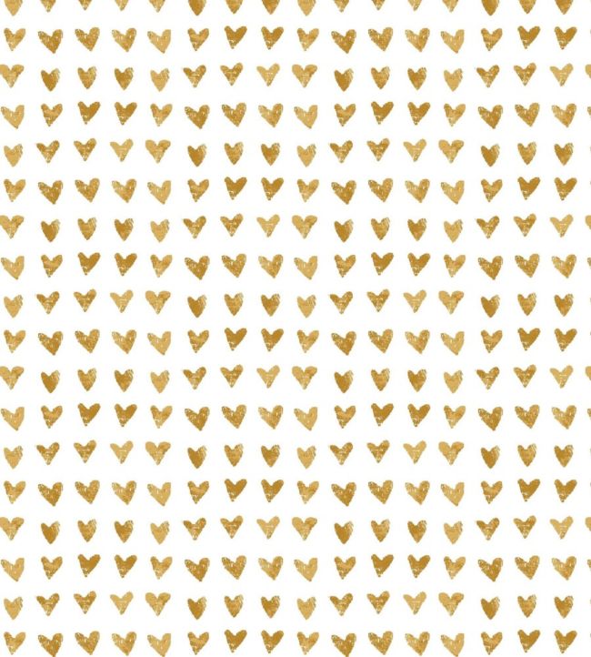 Hearts Nursery Fabric - Sand