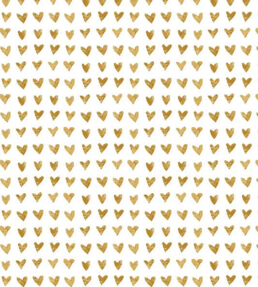 Hearts Nursery Fabric - Sand