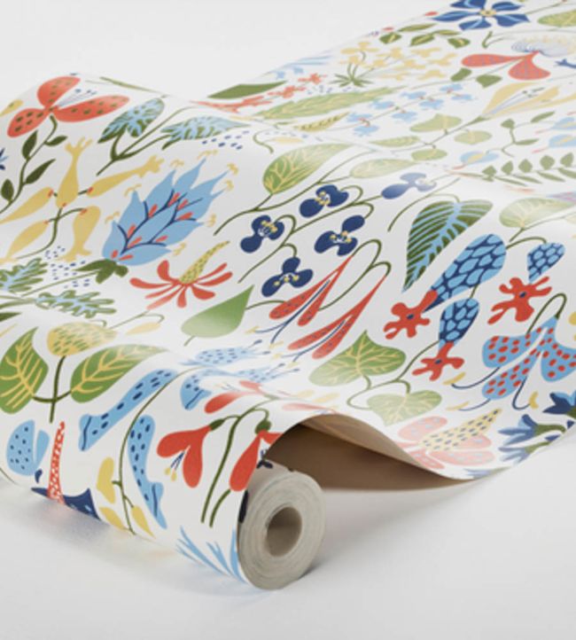 Herbarium Nursery Room Wallpaper - Multicolor