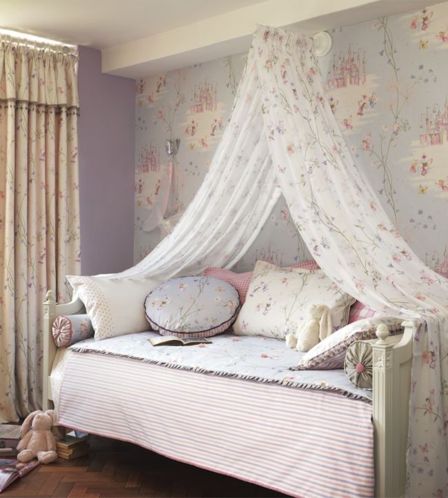 Fairy Castle Nursery Room Wallpaper 2 - Cream