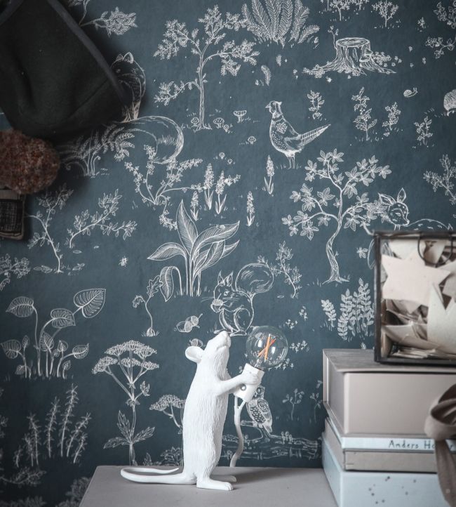Hollie Nursery Room Wallpaper - Blue
