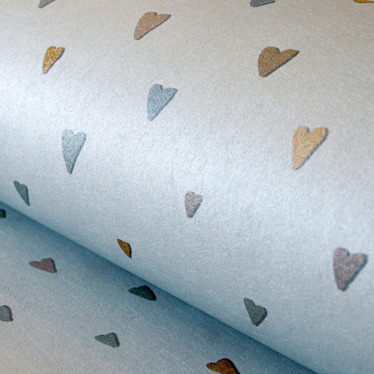 Hearts Great Kids Nursery Wallpaper Room 2 - Blue