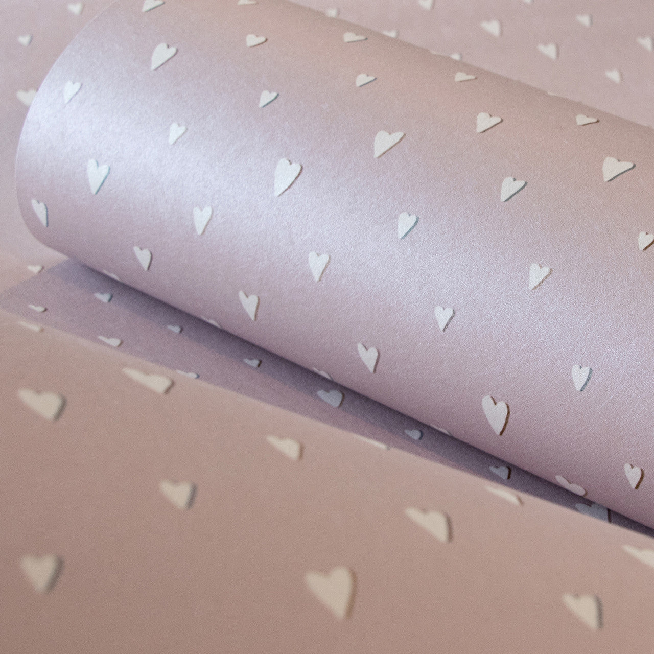 Hearts Great Kids Nursery Room Wallpaper 2 - Purple