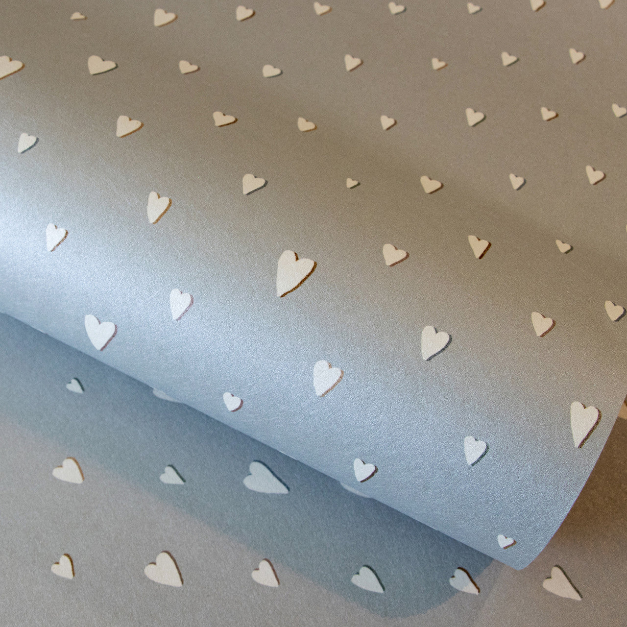Hearts Great Kids Nursery Room Wallpaper 2 - Blue