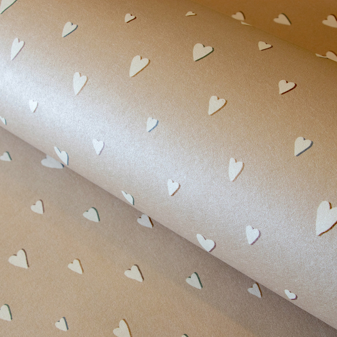 Hearts Great Kids Nursery Room Wallpaper 2 - Sand