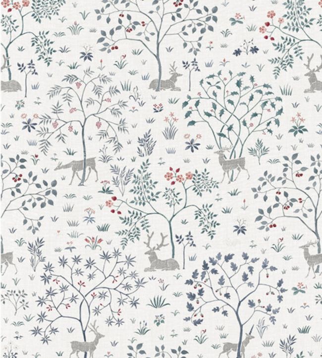 Voysey Park Nursery Fabric - Blue