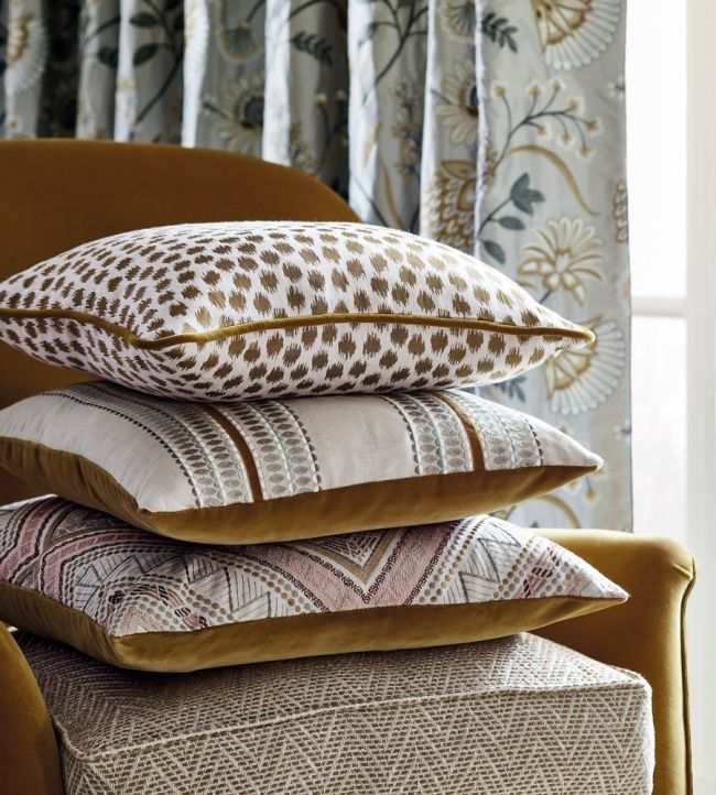 Kasuri Nursery Room Fabric - Sand
