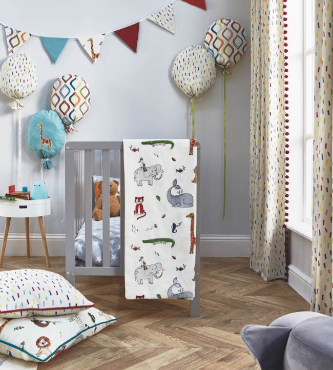 Doodle Nursery Room Fabric 2 - Multicolor