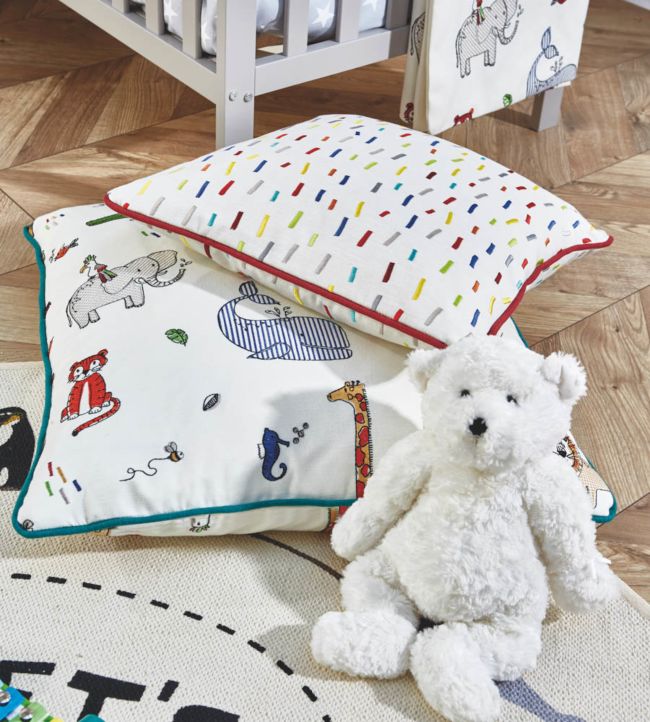 Doodle Nursery Room Fabric 3 - Multicolor