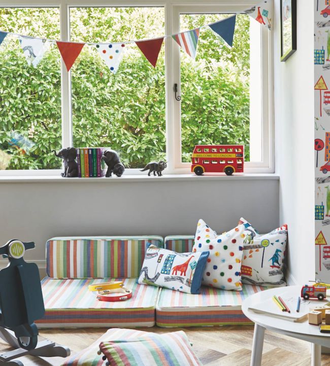 Pom Pom Nursery Room Fabric - Multicolor