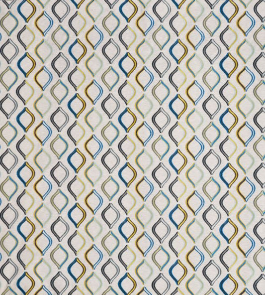 Spinning Top Nursery Fabric - Blue