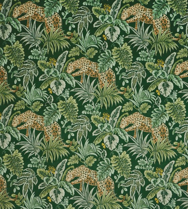 Leopard Nursery Fabric - Green