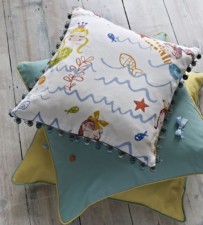 Mermaid Nursery Room Fabric 2 - Blue